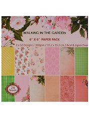 Бумага для скрапбукинга «Walk in the garden», 24 листа, 15х15 см, 12 дизайнов