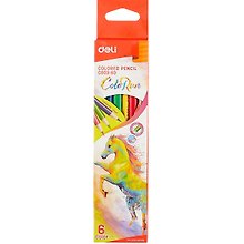 Карандаши цветные Deli, Color Run, 6 цветов