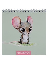 Блокнот 140*140 60л кл. "Звери"