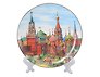 Тарелка декоративная коллаж Москва (фарфор) (15см) (15-6-20)