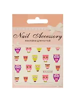 Наклейка декоративная на ногти 1 Совы 1 70*100 (Nail Accessory) (3+)