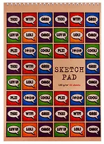 Скетчбук А4 40л "Комиксы", 120г/м2, обложка крафт картон, евроспираль