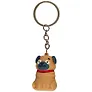 Брелок Мопс Pugs & Kisses (4 см) (ПВХ)