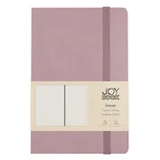 Записная книжка А6- 96л кл. "Joy Book. Ежевичное суфле" 7БЦ., иск.кожа, тонир.форзац, тонир.блок, скругл.углы, сшит.блок, ляссе, резинка, карман на задн.форзаце