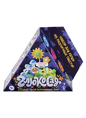 Абстрактный конструктор "Глюкосад". Набор для лепки из различных текстур. Средний синий набор