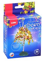 Набор для творчества LORI Плетение из бисера и пайеток Дерево счастья Берёзка Дер-022