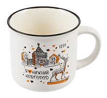 Кружка Нижний Новгород (фарфор, матовая прямая) (065-8-76)
