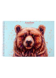 Альбом для рисования «Медведь» Listoff А4, 40 листов, спираль