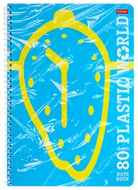 Тетрадь общая «Plastic World», 80 листов в клетку, А4, в ассортименте - Hatber