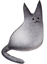 Игрушка-антистресс Интерьерный кот Смоки коричневый (65х40) (ПТ-505836540)