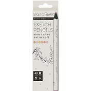 Карандаши цветные 6цв "SKETCH&ART" Портрет утолщенные, грифель 4мм, к/к, Bruno Visconti