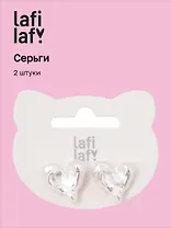 Сережки Сердечки (2шт) (латунь) (12-253004-С56) (Lafilaf)