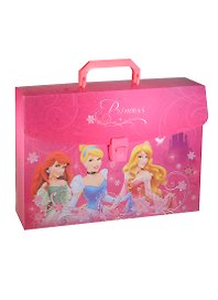 Портфель пластиковый А4 "Принцессы" на замке, с ручкой, Disney