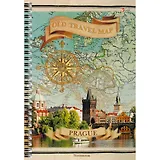 Тетрадь А4 96л кл. "Городской стиль (Прага)" евроспираль, мел.карт., выб.лак., офсет, Listoff