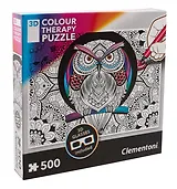 Арт-терапия, Пазл Clementon Сова 500эл.+3D очки 35050