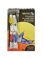 Набор эскизный "Рисуем на ходу - Акрил" 40л бумаги, подложка, спираль, краски 6*10мл, кисть, инструкция, (р), REEVES