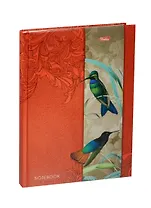 Книга для записей А5 120л кл. "Птицы" 7БЦ, обл.поролон, Hatber