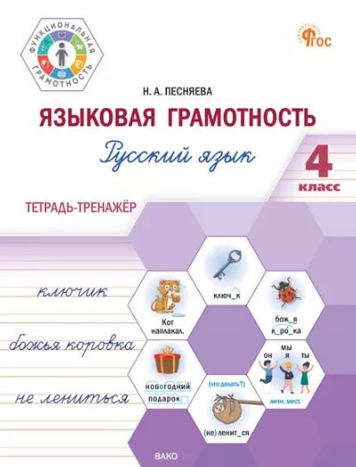 

Языковая грамотность. Русский язык. 4 класс: тетрадь-тренажёр
