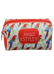 Косметичка на молнии Jungle style (Попугаи) (16х8) (ПВХ бокс)