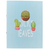 Папка на 2 кольцах «Lucky leaves», А4, ламинированный картон, в инд. уп., в ассортименте - 2