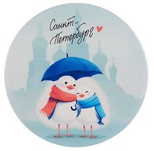 Подставка под кружку СПб Чайки Санкт-Петербург (керамика) (11 см) (ПВХ бокс)