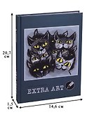 Ежедневник А5 128 листов "Extra Art. Черные кошки" (творческий) - 2