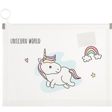 Папка на молнии А5 «Unicorn world», с расширением, в ассортименте