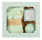 Подарочный набор Mint Dream (бомбочка, носочки, открытка) (16х16) (12-Guangfa-P3)