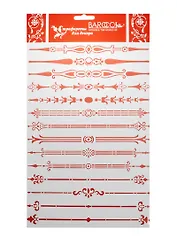 Трафарет Barocci пластиковый многоразовый Набор для шкатулок 20х30см Б-045