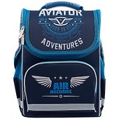 Ранец «Aviator», 1–4 класс, жёсткий каркас, 1 отделение, 38×28×16 см, полиэстер, Schoolformat - 0