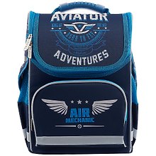Ранец «Aviator», 1–4 класс, жёсткий каркас, 1 отделение, 38×28×16 см, полиэстер, Schoolformat