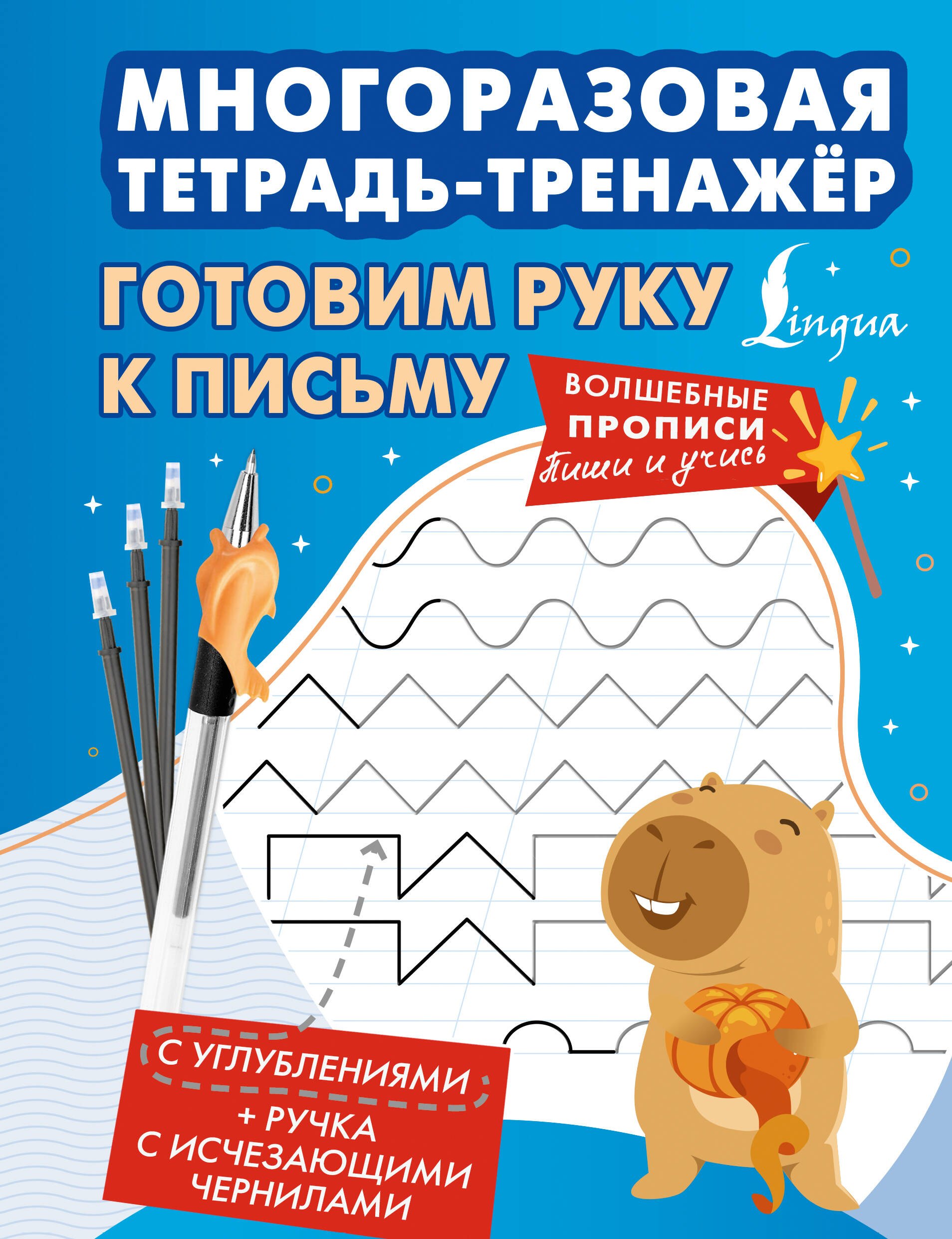 

Готовим руку к письму. Многоразовая тетрадь-тренажёр