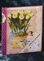 Фотоальбом Желтые тюльпаны обложка: картон, на гребне 10листов, 24*29см 4485