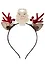Ободок новогодний Рожки олененка с ушками и бубенчиками (текстиль) (12-6142-HNY13) - 0