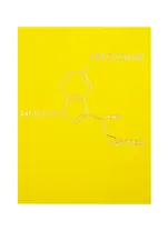Записная книжка А6 80л лин. "Molecule. Serotonine" интеграл.переплет, Soft Touch, тиснение серебр.фольгой