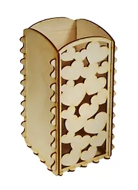 Подставка под бутылку масла Сердца (2150408) (11х10х22,5см) (игрушка из дерева) (упаковка)