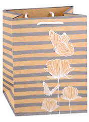 Пакет А5 23*18*10 "Бабочка" жен., крафт