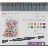 Маркеры художественные 12цв "Сонет"Twin Brush "Старт" спиртовые, Сонет