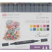 Маркеры художественные 12цв "Сонет"Twin Brush "Старт" спиртовые, Сонет