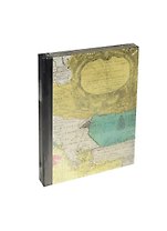 Блокнот с кожанным переплетом Карта (120 стр) (NBPN000270) (Листопадова)