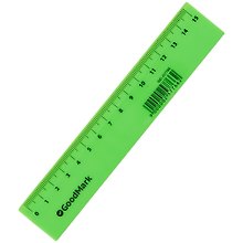 Линейка 15 см, пластиковая «Neon», GoodMark