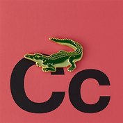 Значок Крокодил (металл) (4627077842652)