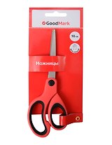 Ножницы 180 мм офисные, для левшей, эргономичные ручки, GoodMark
