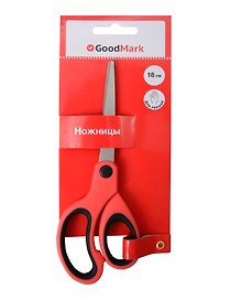 Ножницы офисные GoodMark, 180 мм, для левшей, с эргономичными ручками