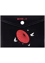 Папка-конверт А6 на кнопке "Аниме. Красный зонт (небожители)"