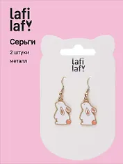Сережки Кролики (2шт) (металл) (12-48782-202405-AC3) (Lafilaf)