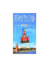 Значок-пин Москва Спасская башня мет.эмаль (55-19-04)