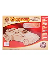 Набор для творчества ЧУДО-ДЕРЕВО Сборная деревянная модель Спорткар Р065