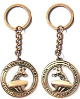 Сувенир, АКМ, Брелок, металлический,"Медный всадник", рельеф,  цвет медь