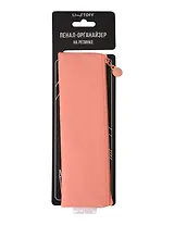 Пенал-косметичка "Joy. Персиковый пух" на молнии, 60*210, иск.кожа, резинка - крепление на обложку